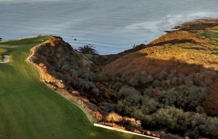 A view of the ocean from above.