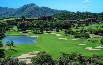 A view of the golf course from above.